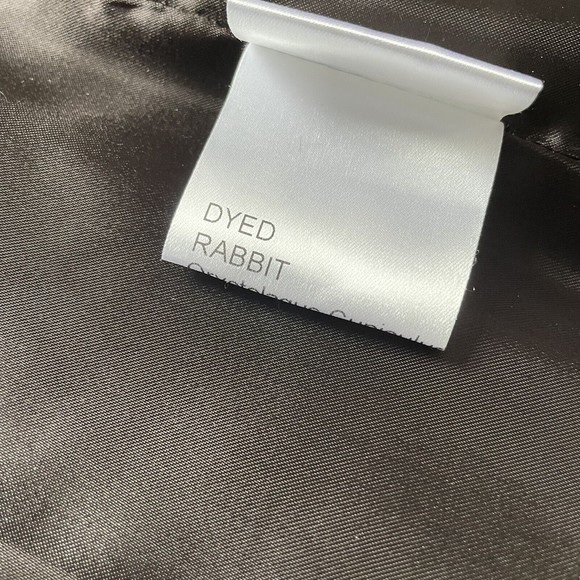 GLAMOURPUSS NYC Rabbit Fur Vest LARGE Brown Beige Full Zip with Pockets Lined - Picture 9 of 12